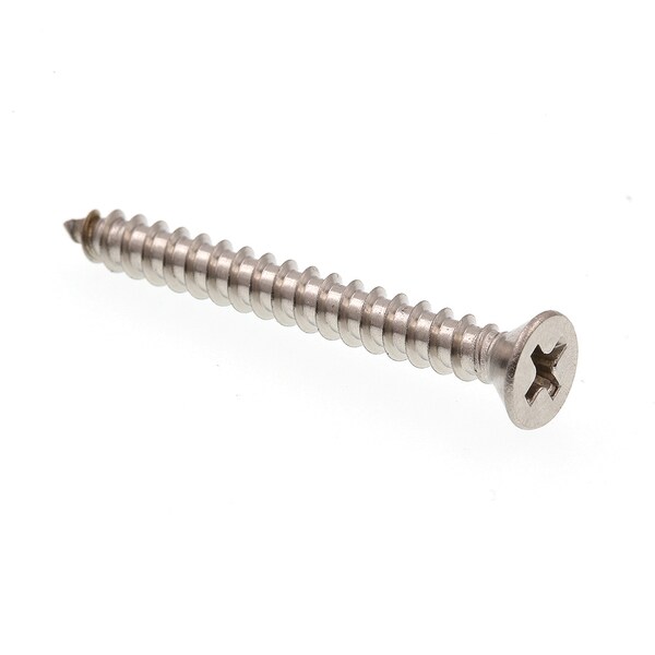 Prime-Line Sheet Metal Screw, Self-Tap, Flat, Phil Dr No. 8 X 1-1/2in 18-8 Stainless Steel 100PK 9016755 - main